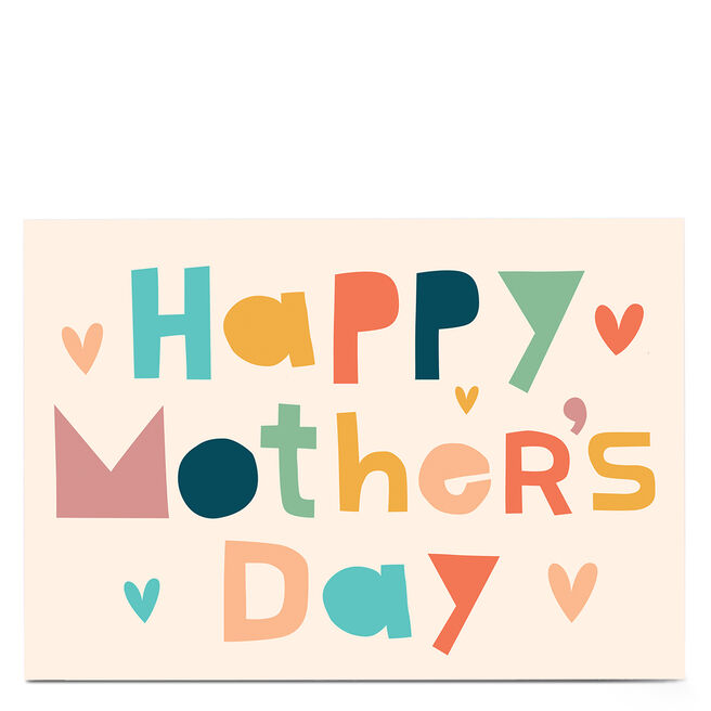 Personalised Mother's Day Card - Block Text