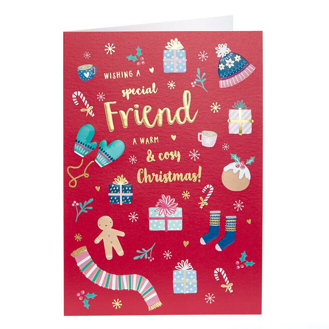 Christmas Card - Special Friend Warm & Cosy