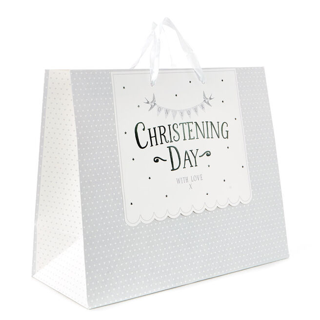 Large Landscape Hearts Christening Day Gift Bag