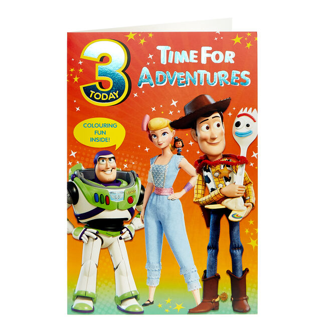 Toy Story 4 3rd Birthday Card