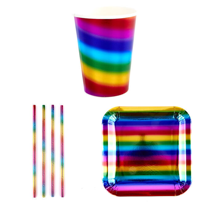 Rainbow Party Tableware Bundle -  20 Guests