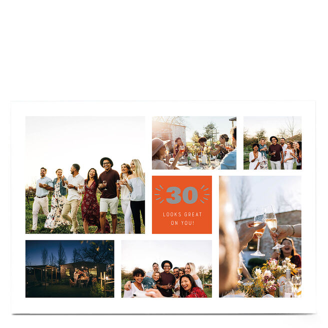 Photo 30th Birthday Card - Looks Great On You [Editable Age]