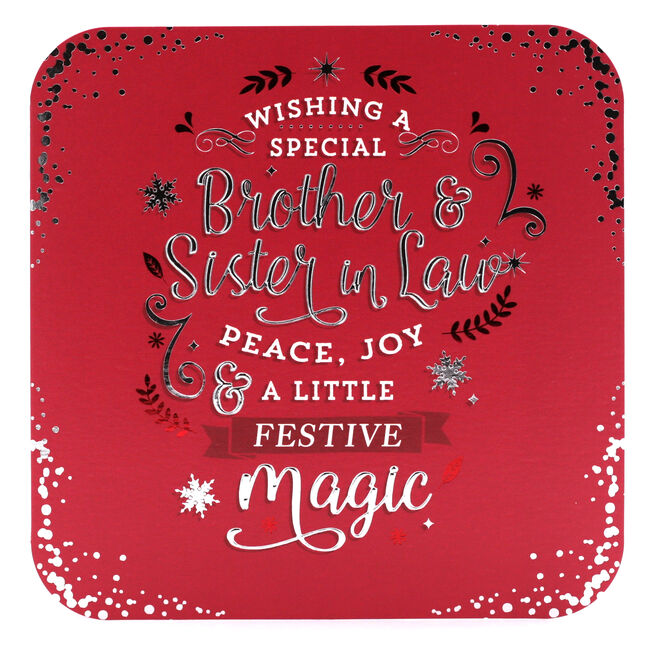 Platinum Collection Christmas Card - Brother & Sister In Law