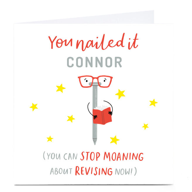Personalised Congratulations exam card - You nailed it!