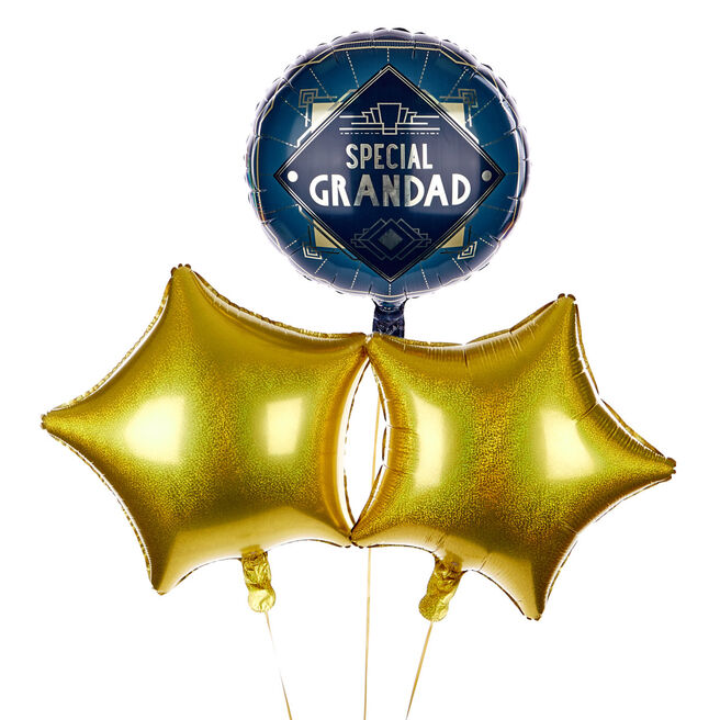 Special Grandad Balloon Bouquet - DELIVERED INFLATED!