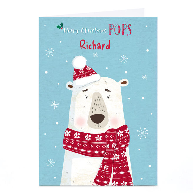 Personalised Cory Reid Christmas Card - Pops Polar Bear