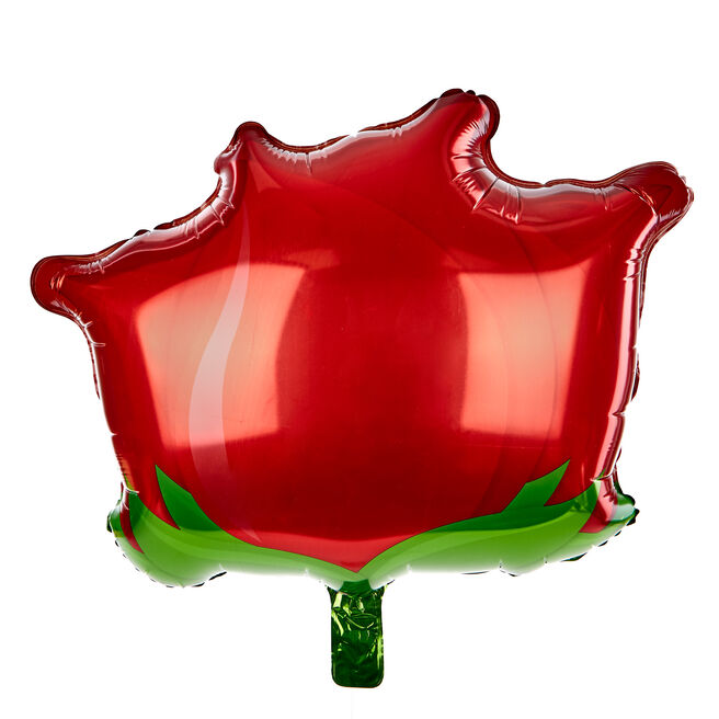 Red Rose 20-Inch Foil Helium Balloon