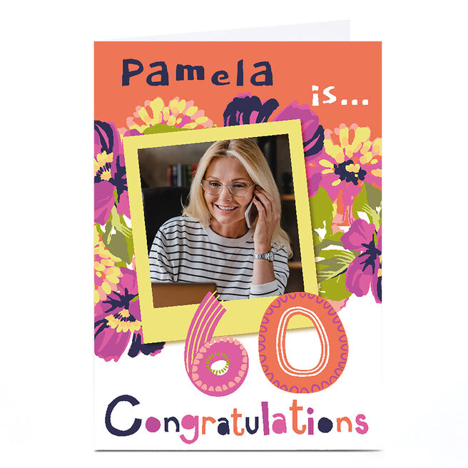 Bev Hopwood 60th Birthday Photo Card - Congratulations
