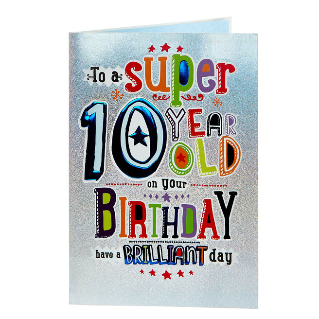 10th Birthday Card - Have A Brilliant Day