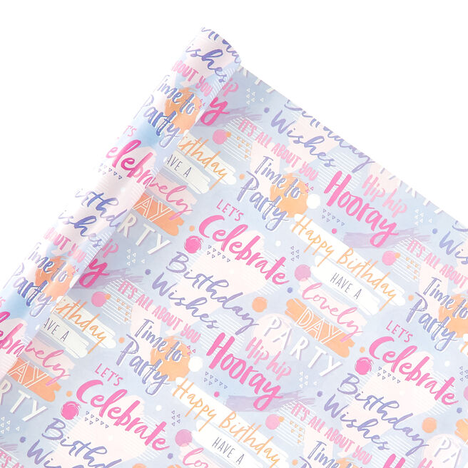 Let's Celebrate Birthday Wrapping Paper - 3 Metres 