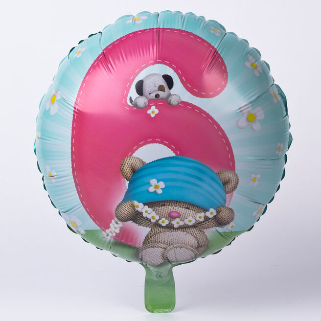 Hugs Age 6 Girl Foil Helium Balloon