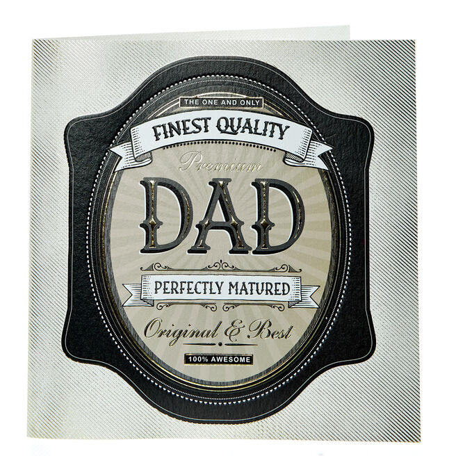 Exquisite Collection Father's Day card - Quality Dad