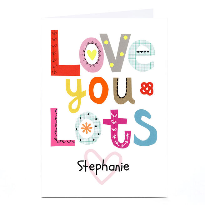 A4 Personalised Lindsay Loves To Draw Card - Love You Lots