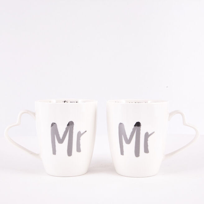 Mr & Mr Wedding Mug Set