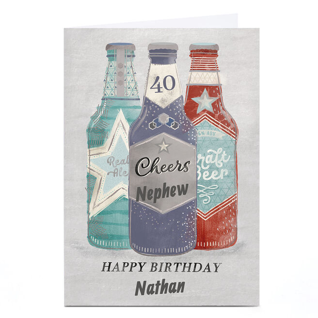Personalised Birthday Card - Beers Any Relation & Age