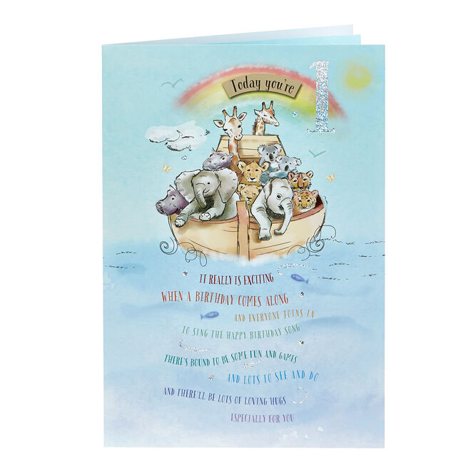 1st Birthday Card - Today You're 1