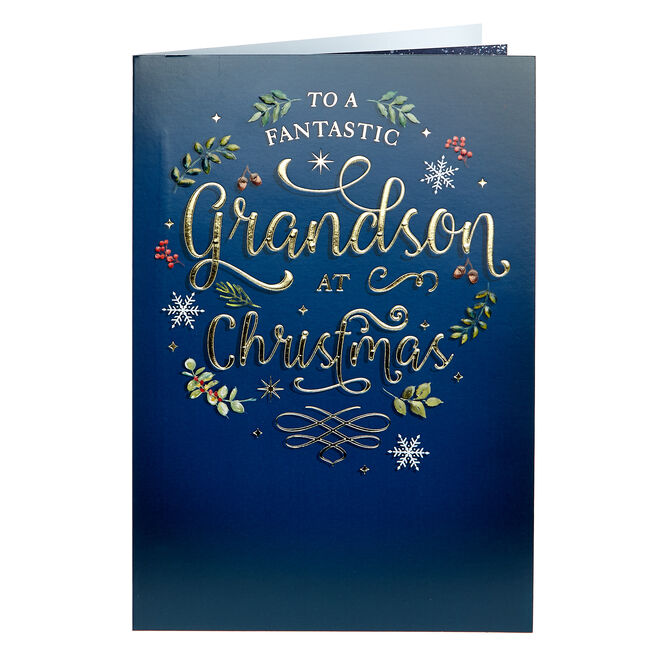 Christmas Card - To A Fantastic Grandson