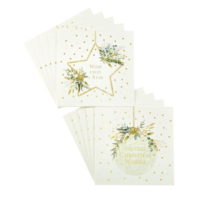 12 Deluxe Charity Boxed Christmas Cards - Alpine (2 Designs)