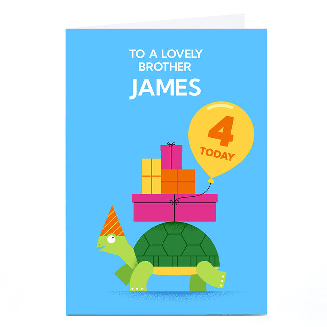 Personalised Jamie Nash Birthday Card - Turtle & Gifts