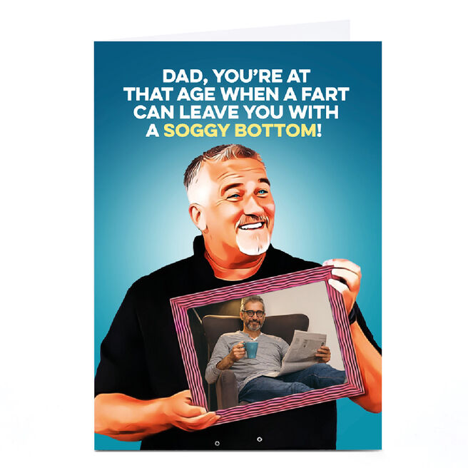 Personalised PGQuips Male Photo Card - Paul Hollywood - DAD