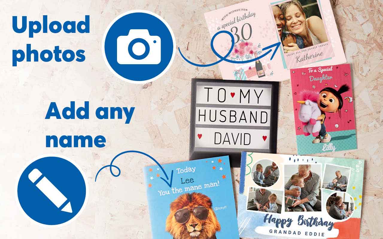 Personalised birthday cards