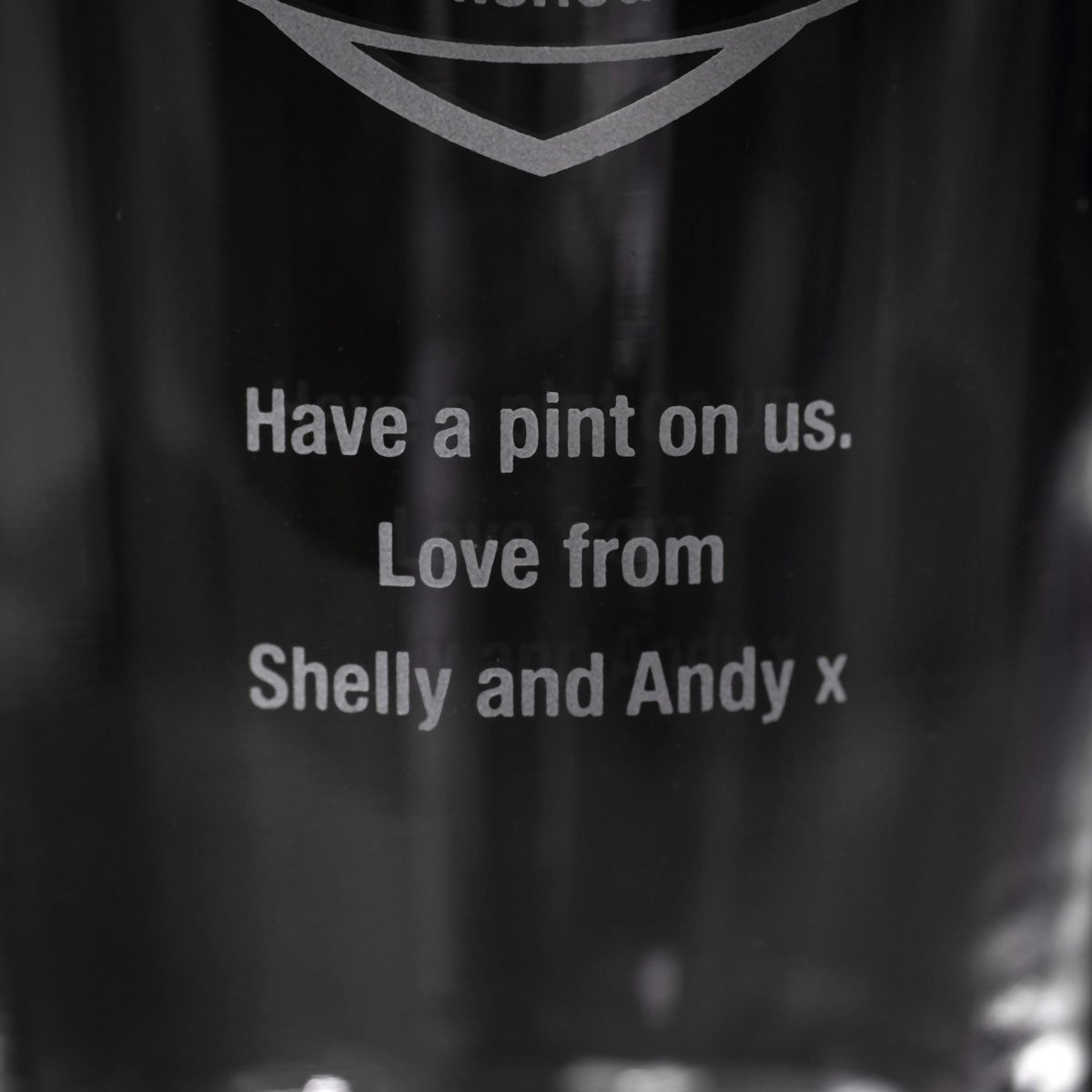 Personalised Established Badge Pint Glass