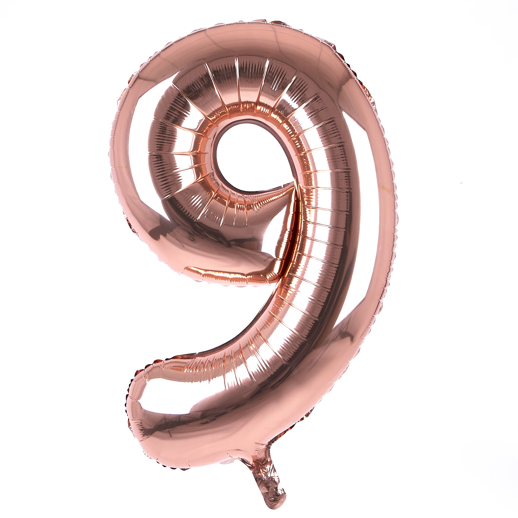 Age 90 Giant Foil Helium Numeral Balloons - Rose Gold (deflated)