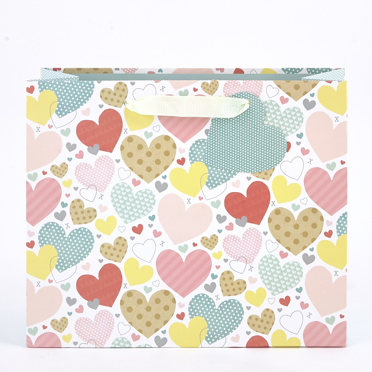 Medium Portrait Hearts & Kisses Gift Bag