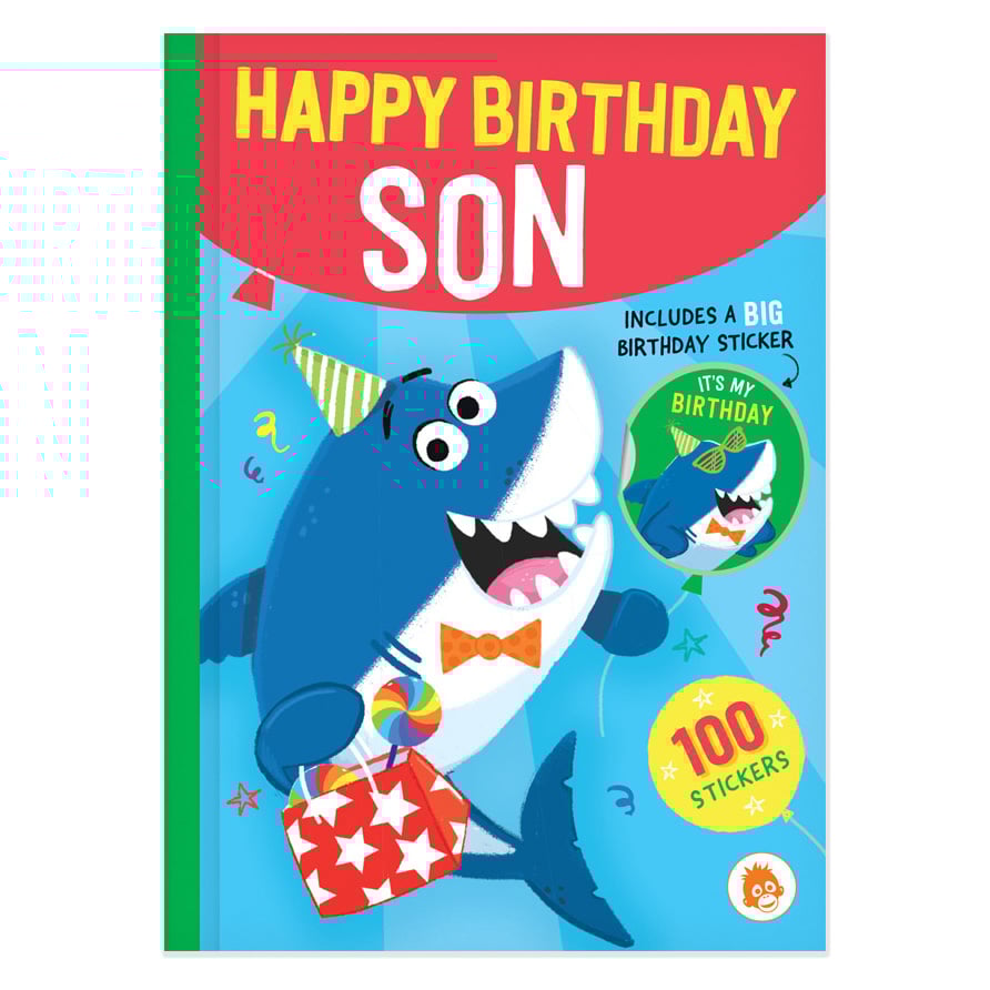 Happy Birthday Son Shark Activity Book & Stickers