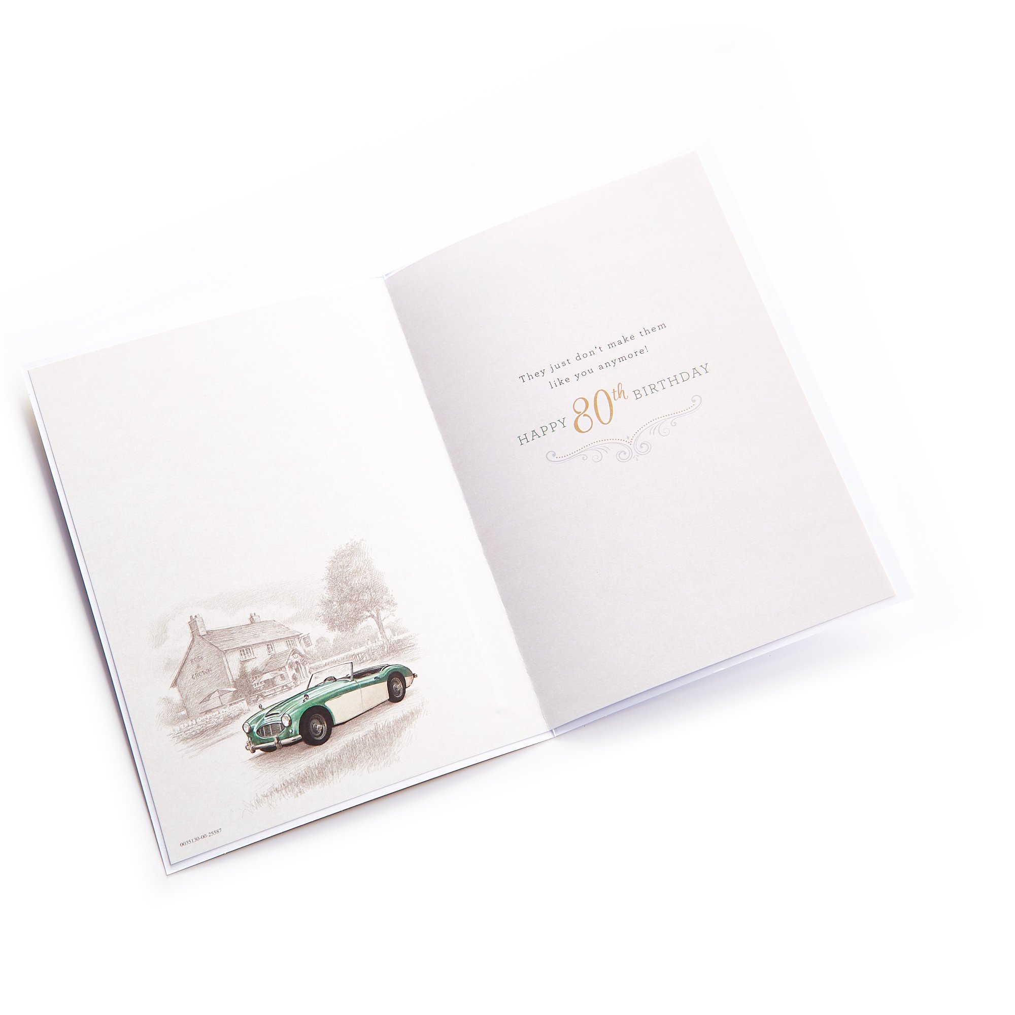 80th Birthday Card - Classic Car