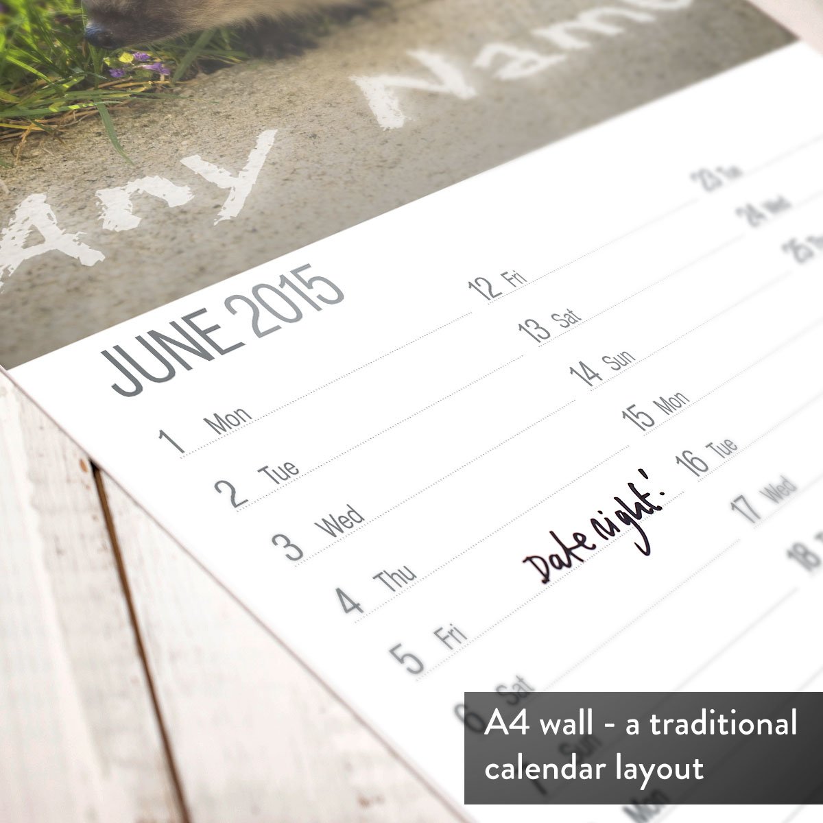 Printess Test - Personalised Cute Animals Calendar