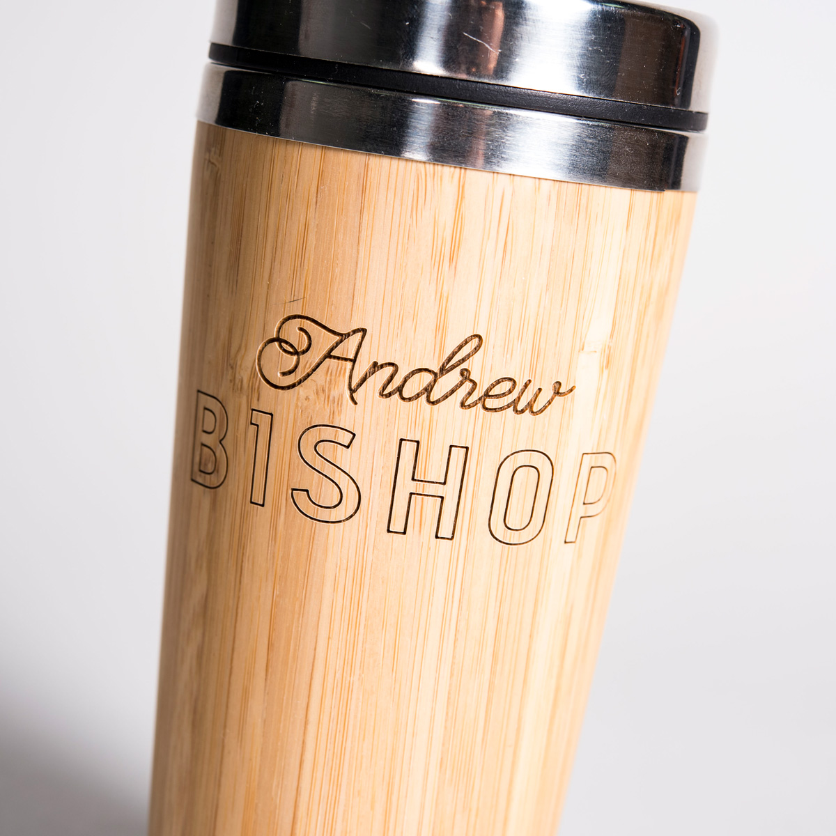 Personalised Bamboo Travel Mug - Name