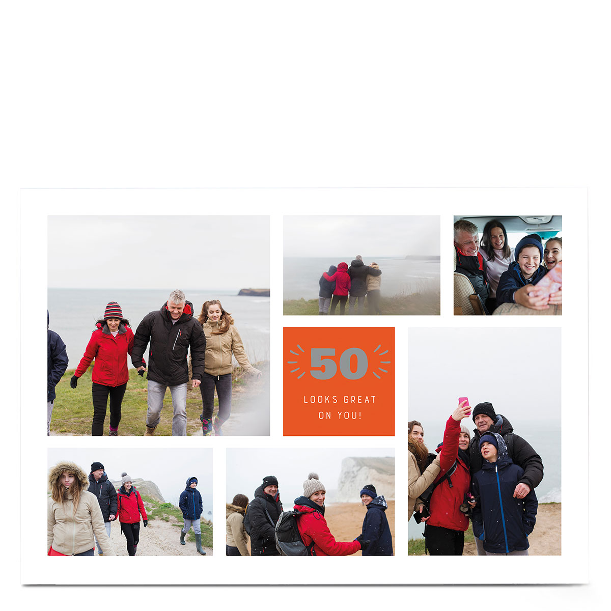 Photo 50th Birthday Card - Editable Age, Looks Great On You