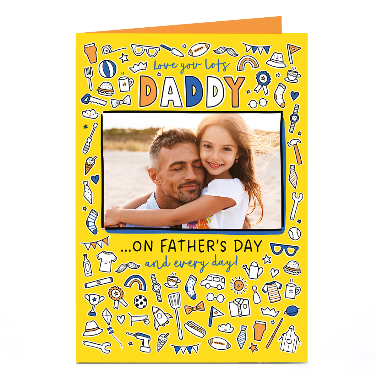 Personalised Studio Father's Day Photo Card - Love you lots Daddy