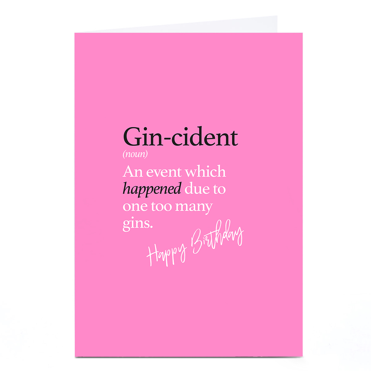 Personalised Punk Birthday Card - Gin-Cident