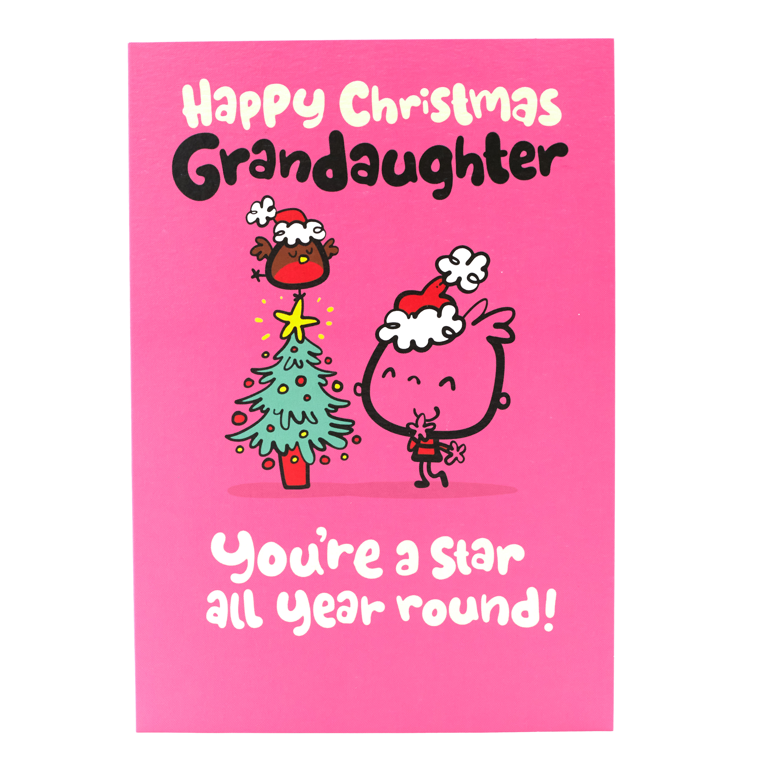 Fruitloops Christmas Card - Granddaughter, Star All Year Round