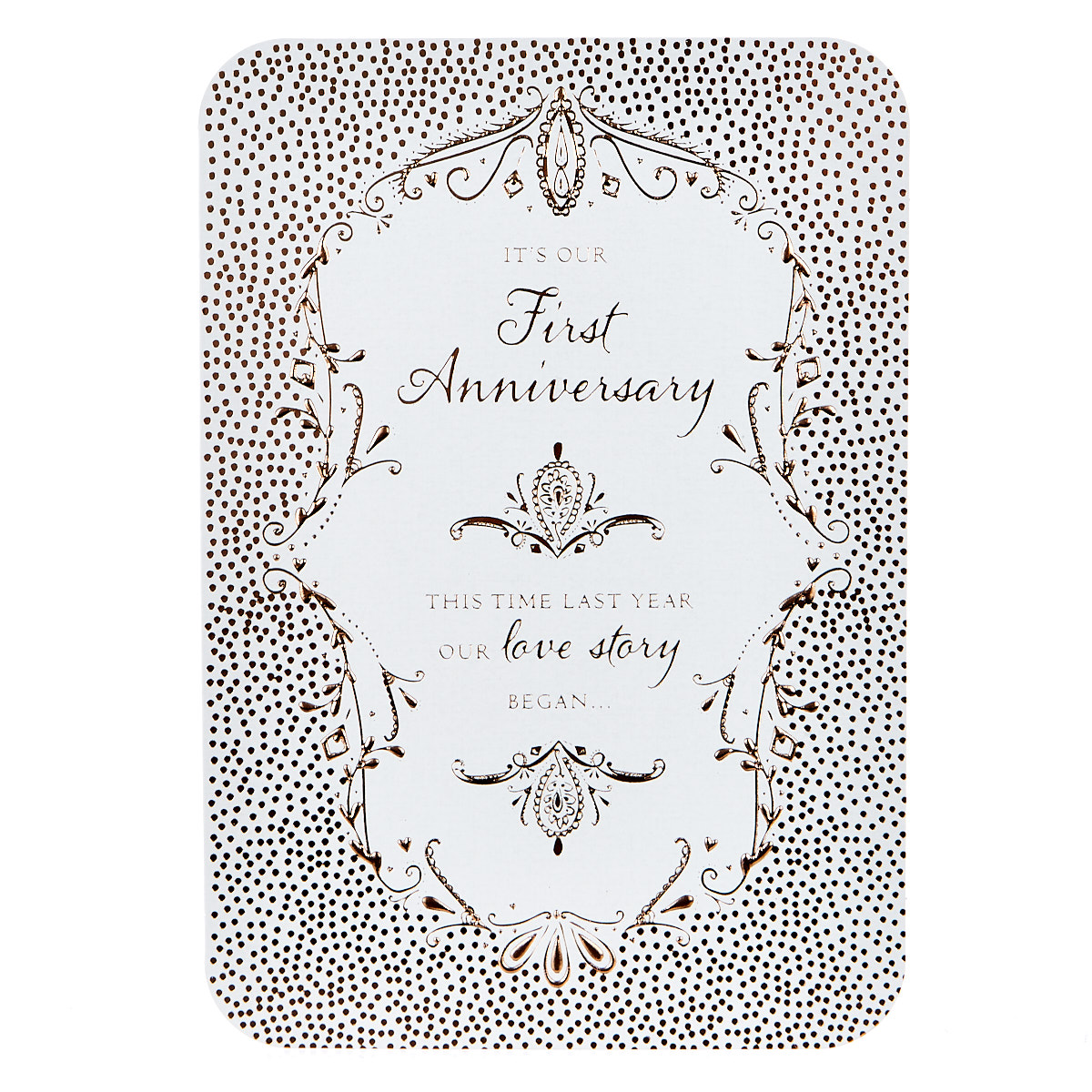 First Anniversary Card - Love Story