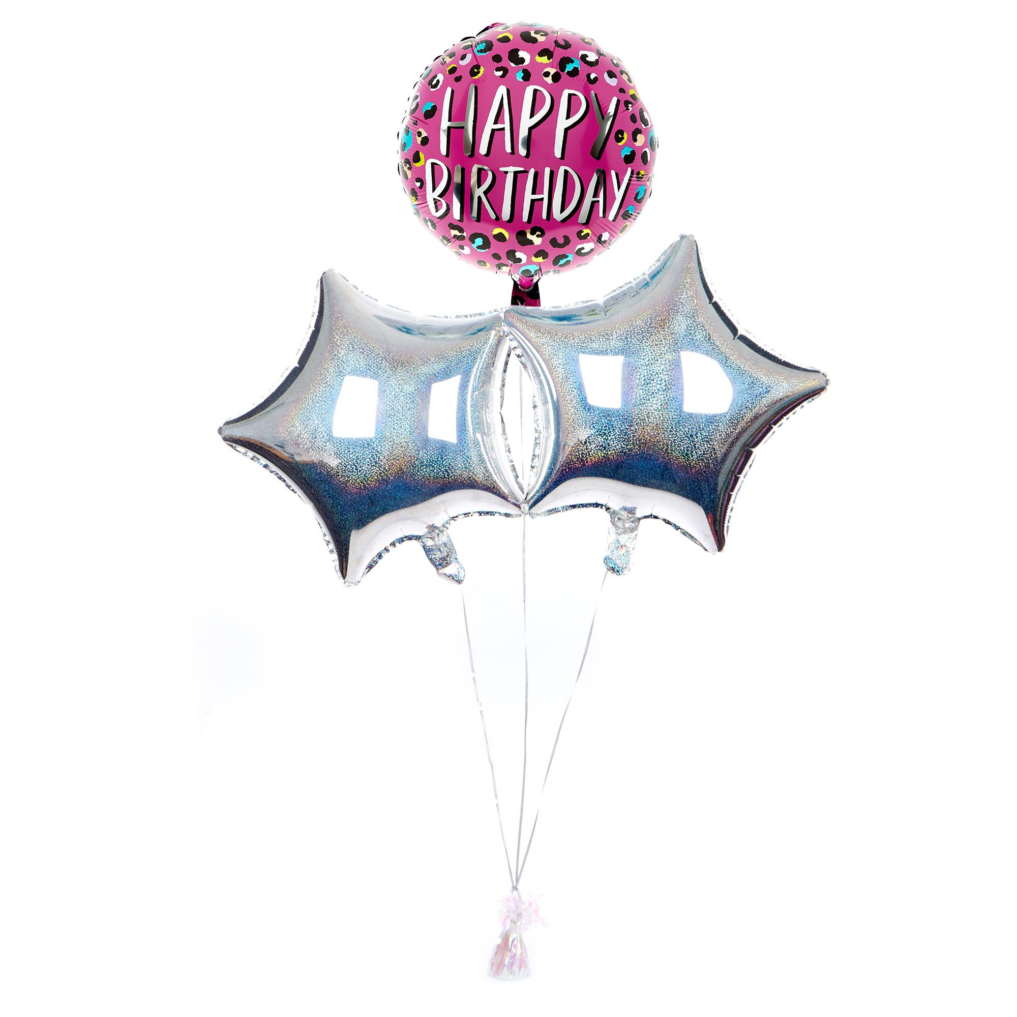 Leopard Print Happy Birthday Balloon Bouquet - DELIVERED INFLATED!
