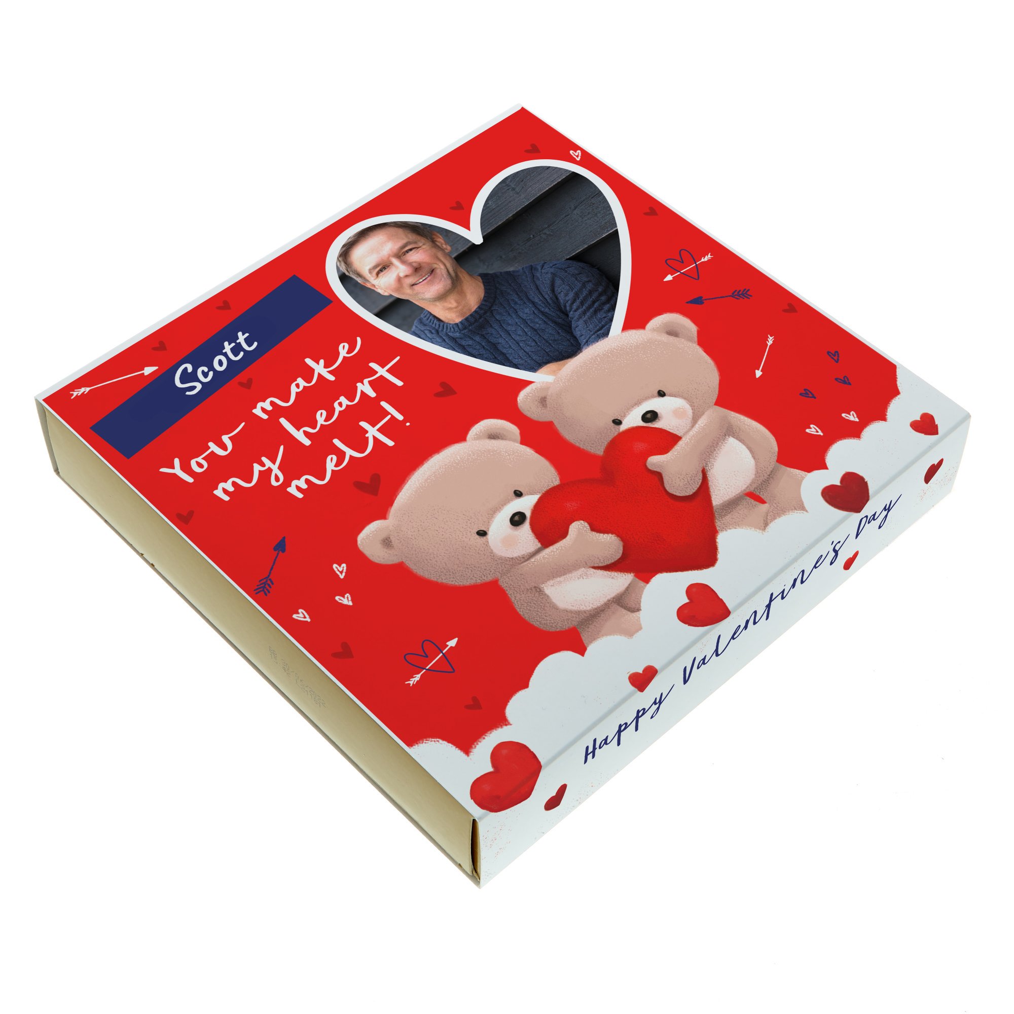 Photo Upload Hugs Belgian Chocolates - Make My Heart Melt