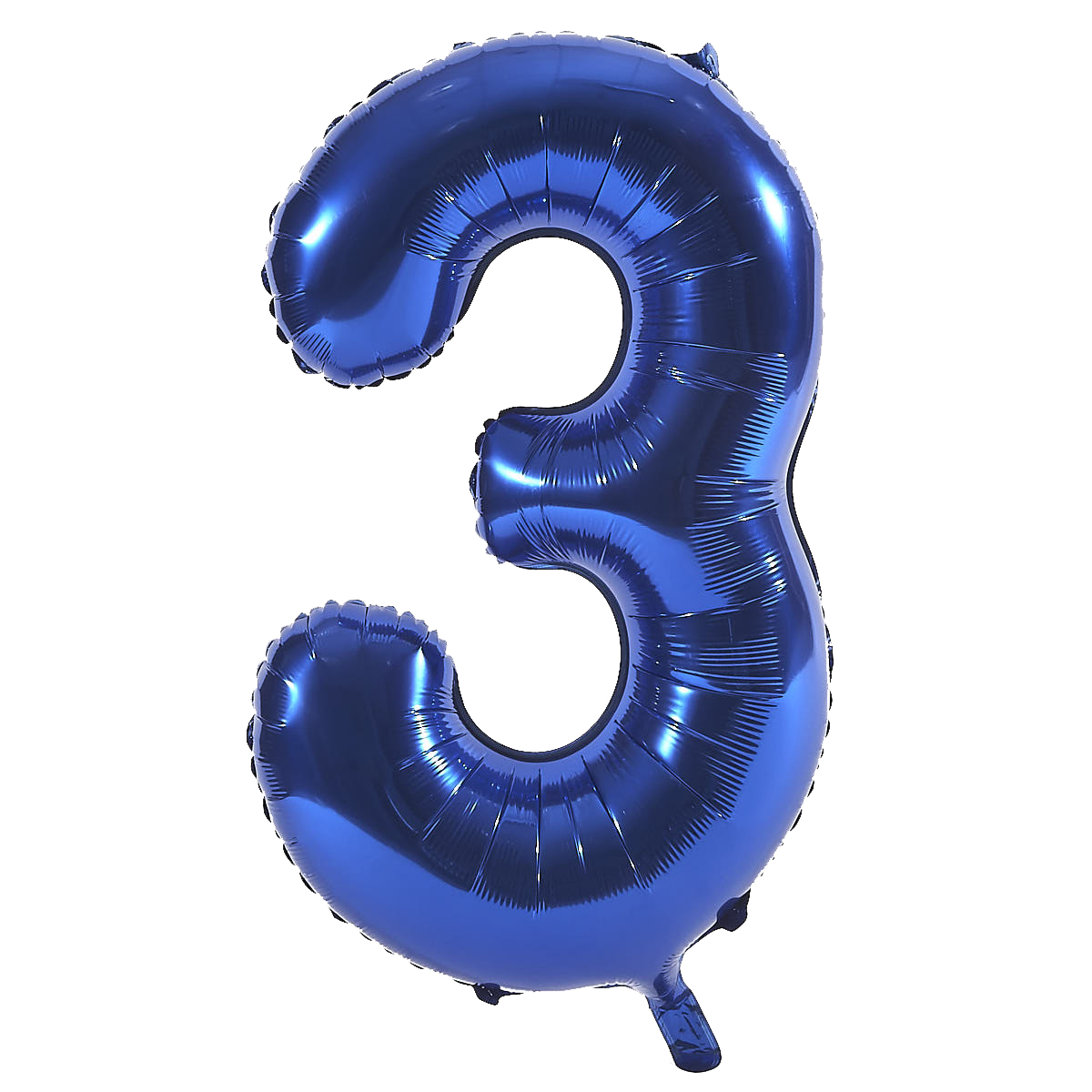 Age 30 Giant Foil Helium Numeral Balloons - Blue (deflated)