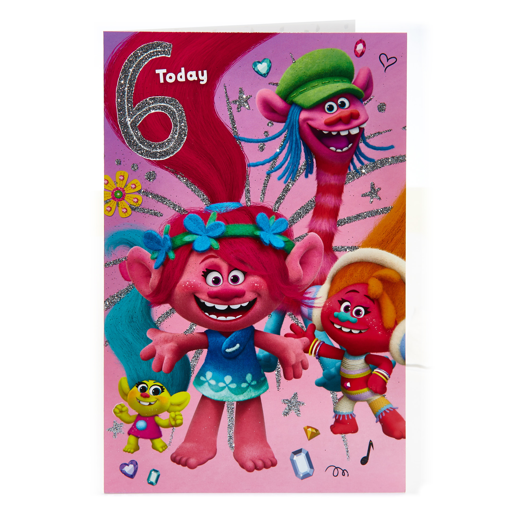 Trolls 6th Birthday Card