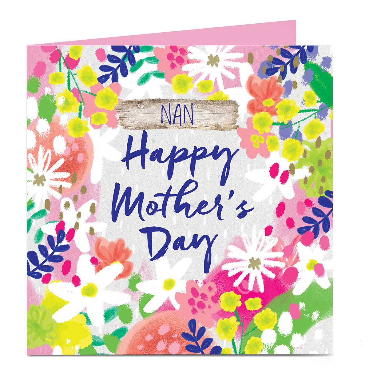 Personalised Mother's Day Charity Card - Colourful Flowers