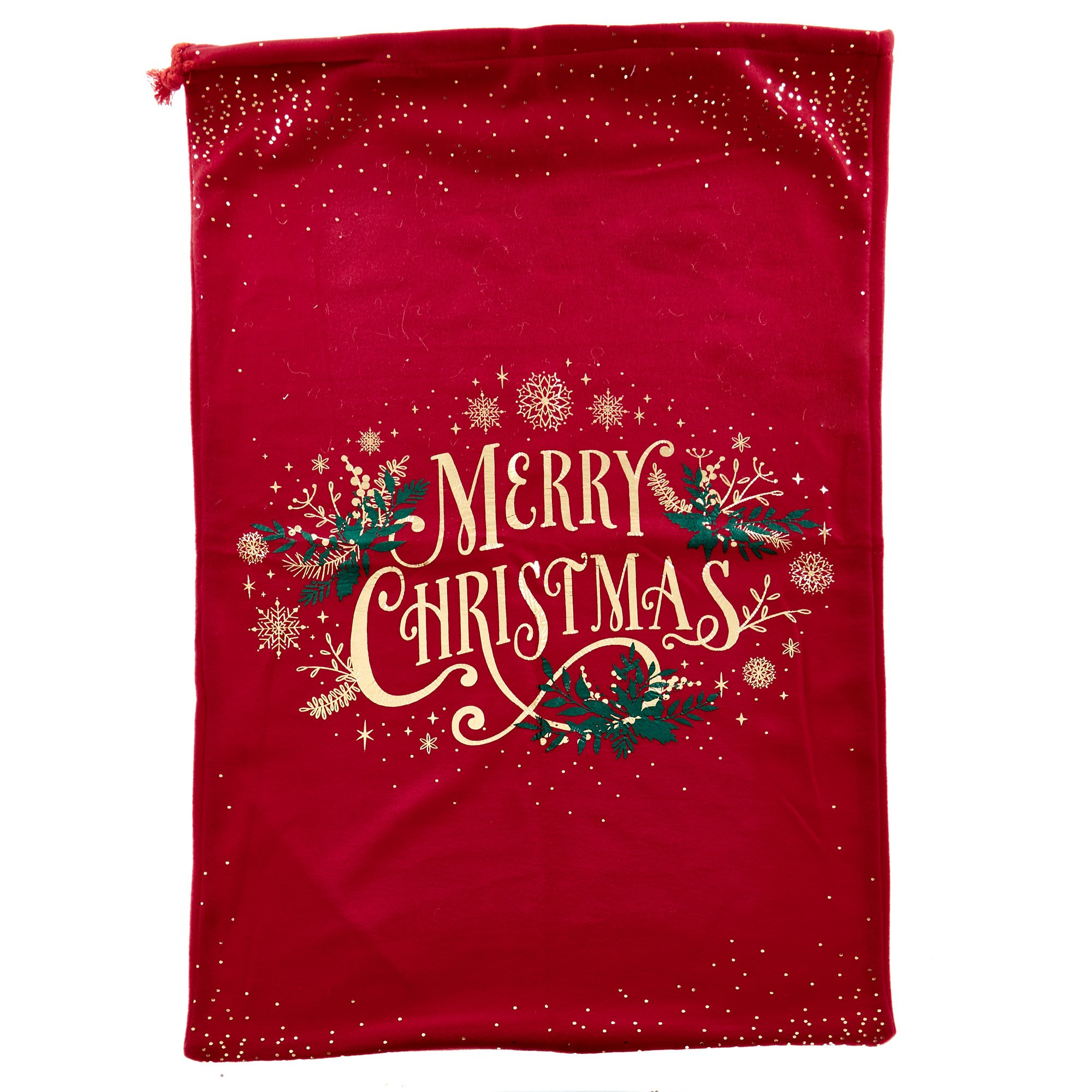 Traditional Red & Green Christmas Sack
