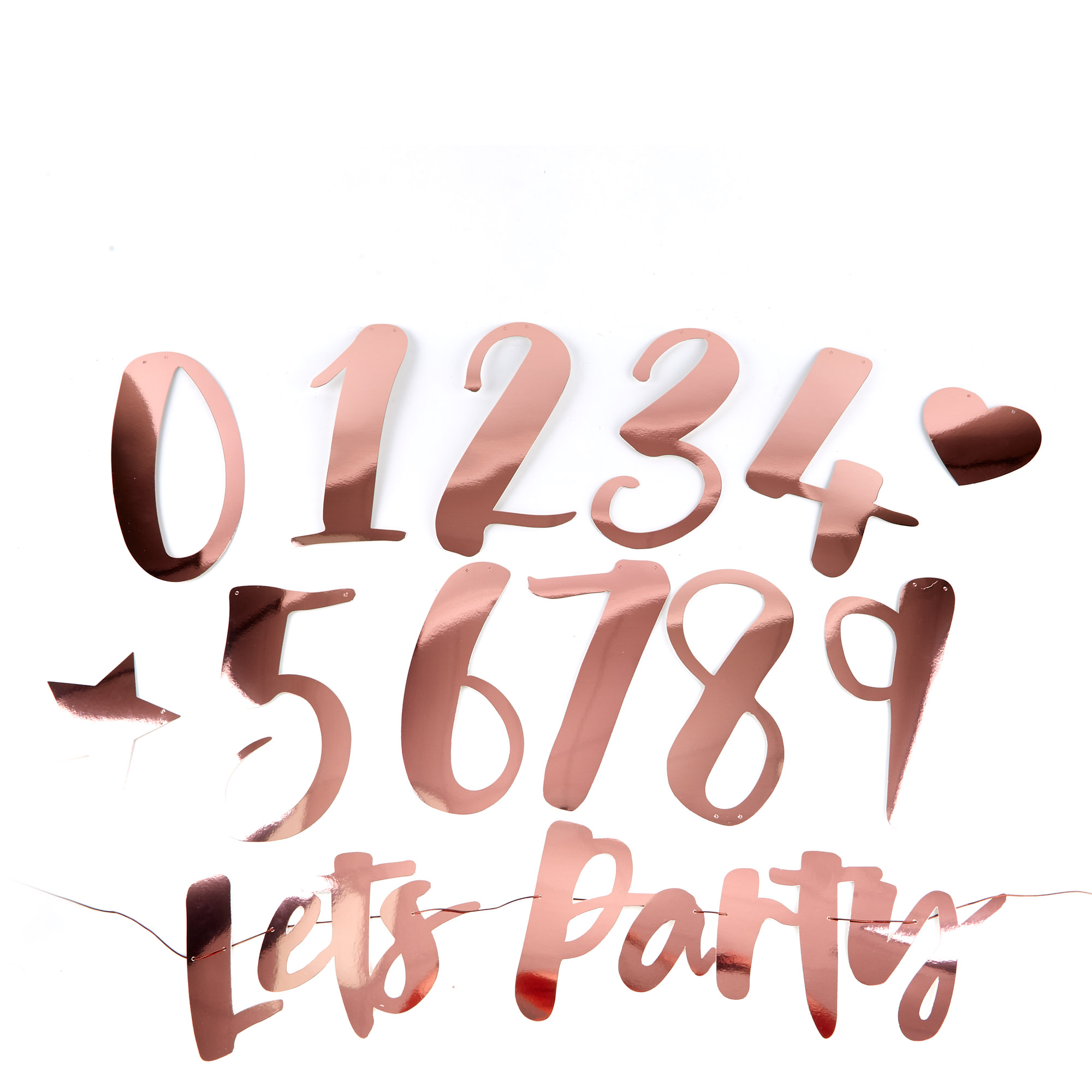 Rose Gold Party Tableware & Decorations Bundle - 16 Guests