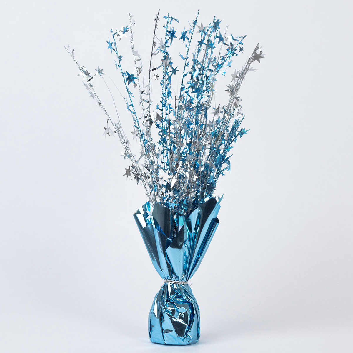 Blue Star Foil Balloon Weight Centrepiece