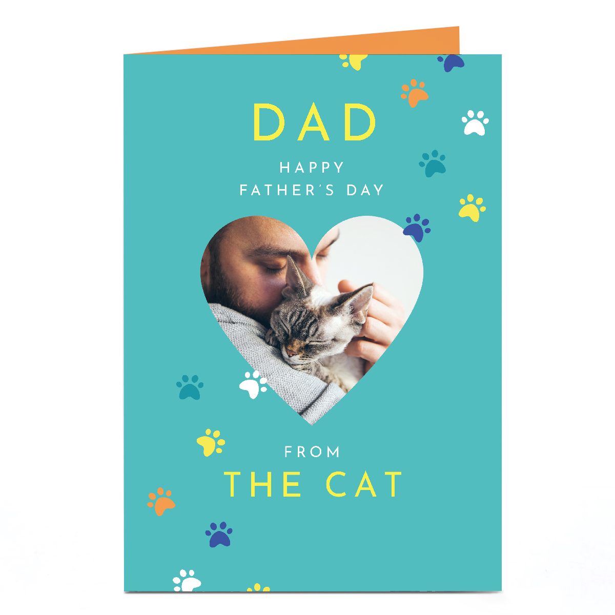 Personalised Studio Fathers Day Card - Heart 1 Photo upload from Cat