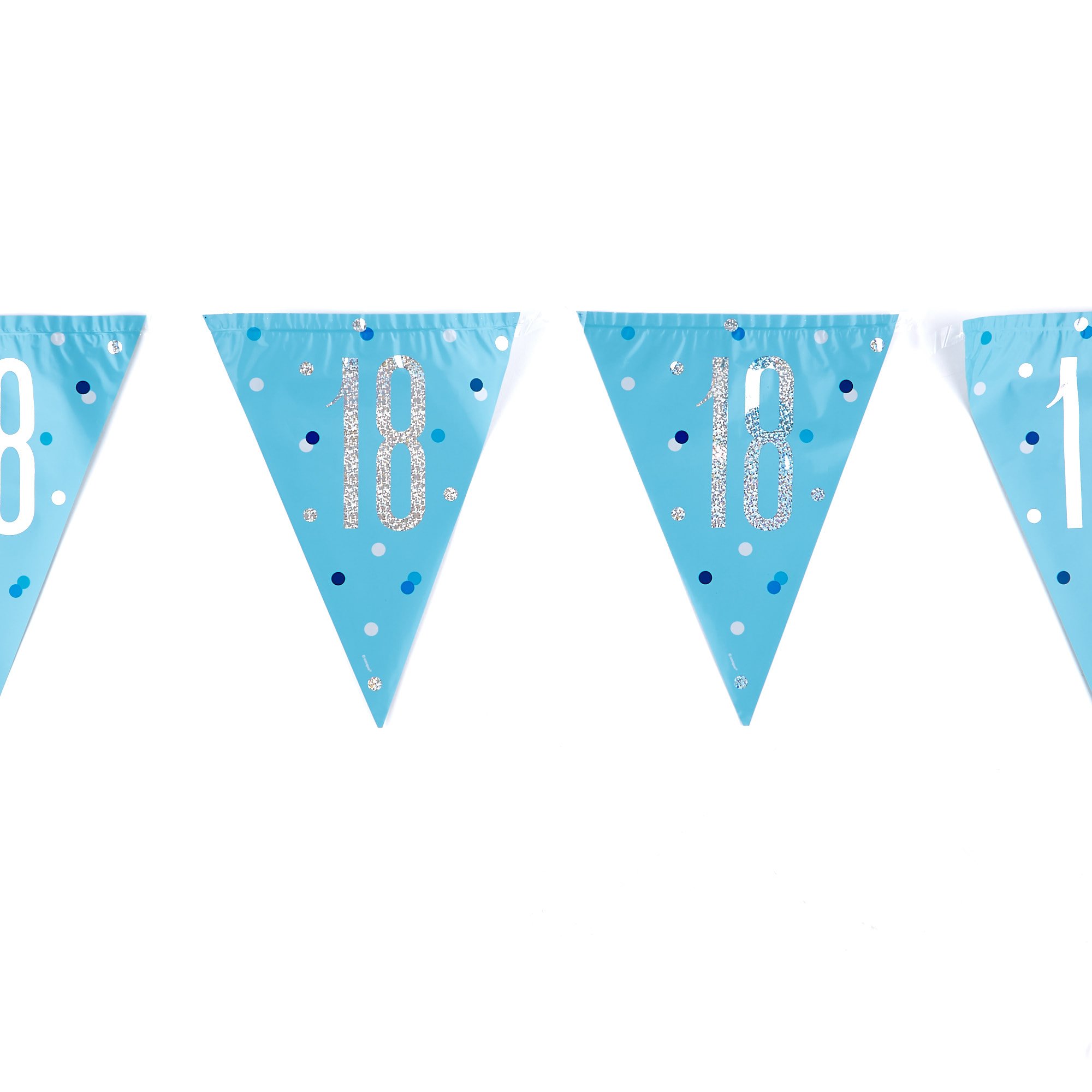 Blue 18th Birthday Party Tableware & Decorations Bundle - 16 Guests