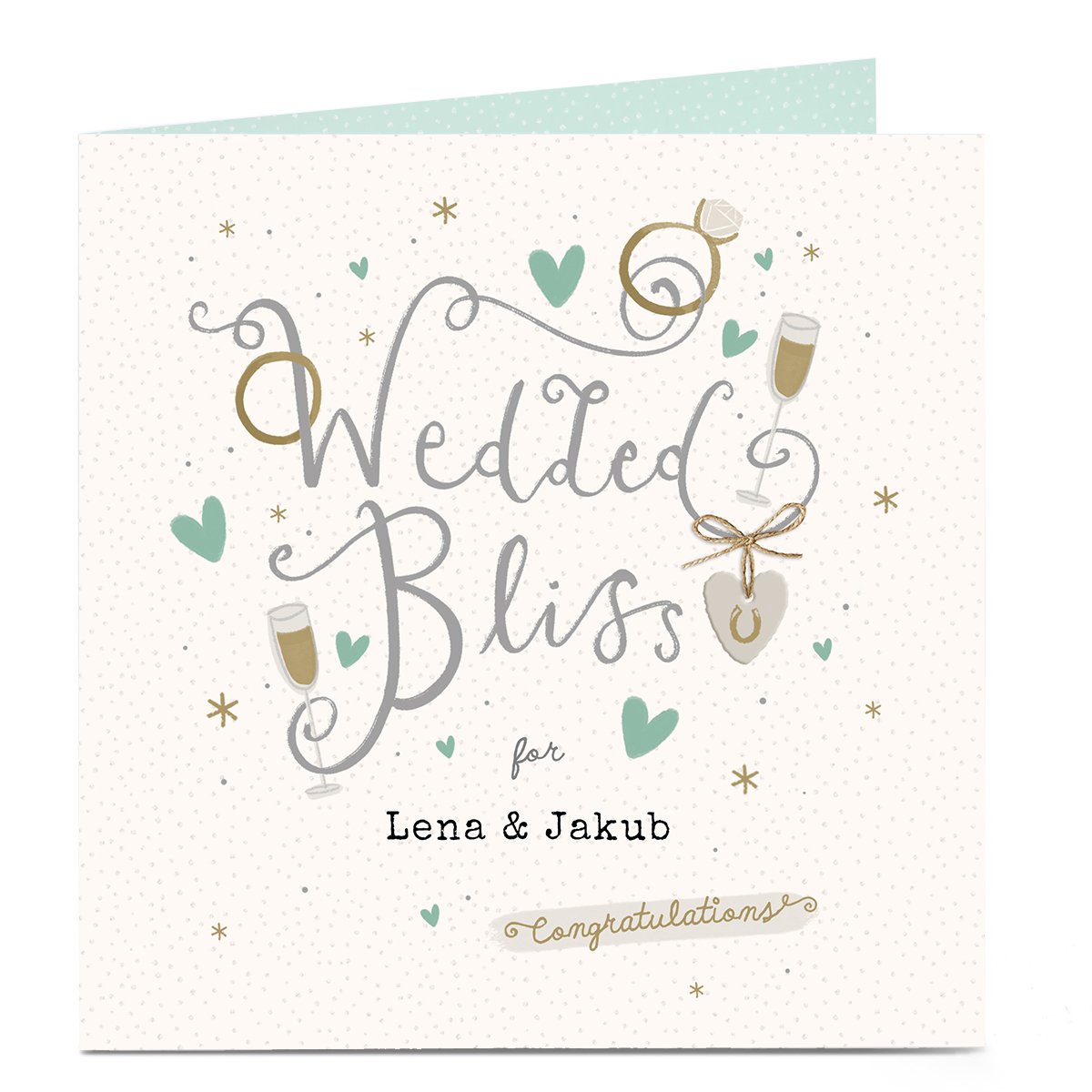 Personalised Wedding Card - Wedded Bliss