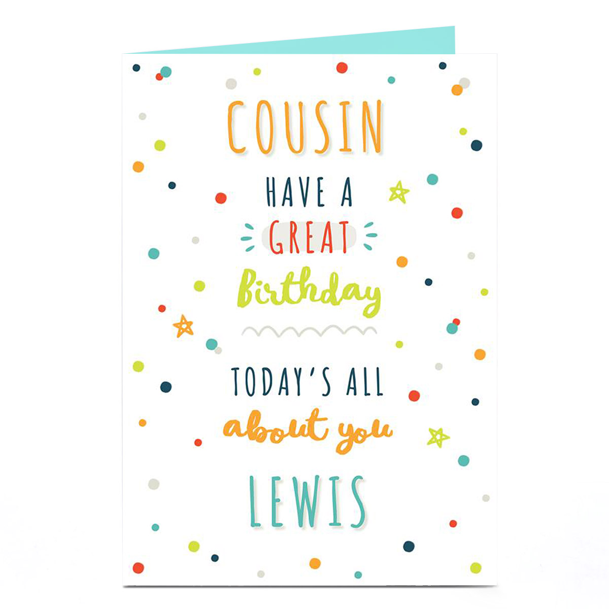Personalised Birthday Card - Have A Great Birthday
