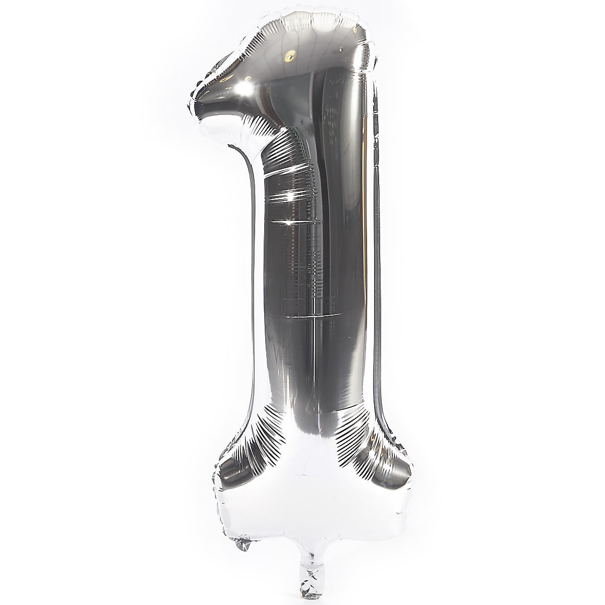Age 18 Giant Foil Helium Numeral balloons - Silver (deflated)